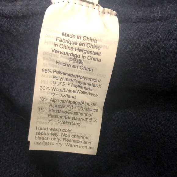 Madewell Kent Colorblock Coziest Sweater tan/blue - Picture 12 of 16